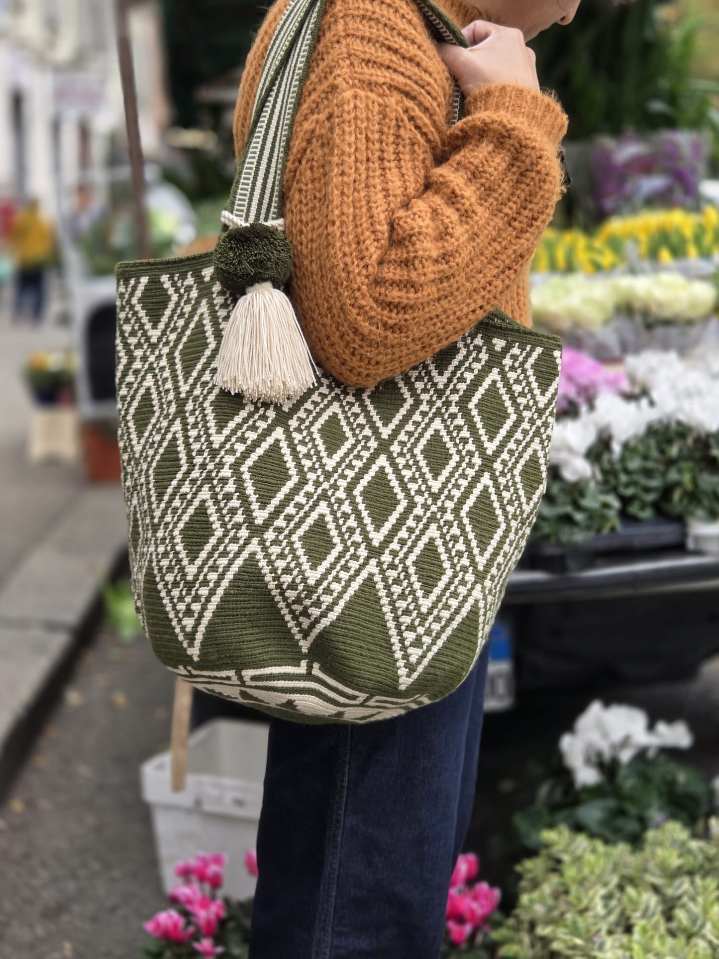 Mochilon Wayuu "colmena"