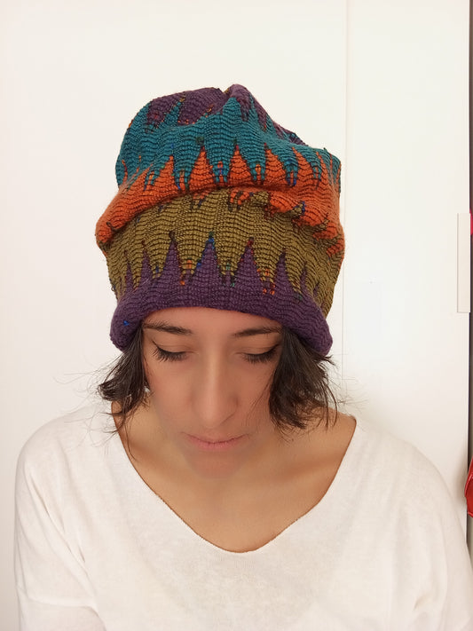Cappello turbante in tessuto di lana |  Handmade by La Zagara Lab