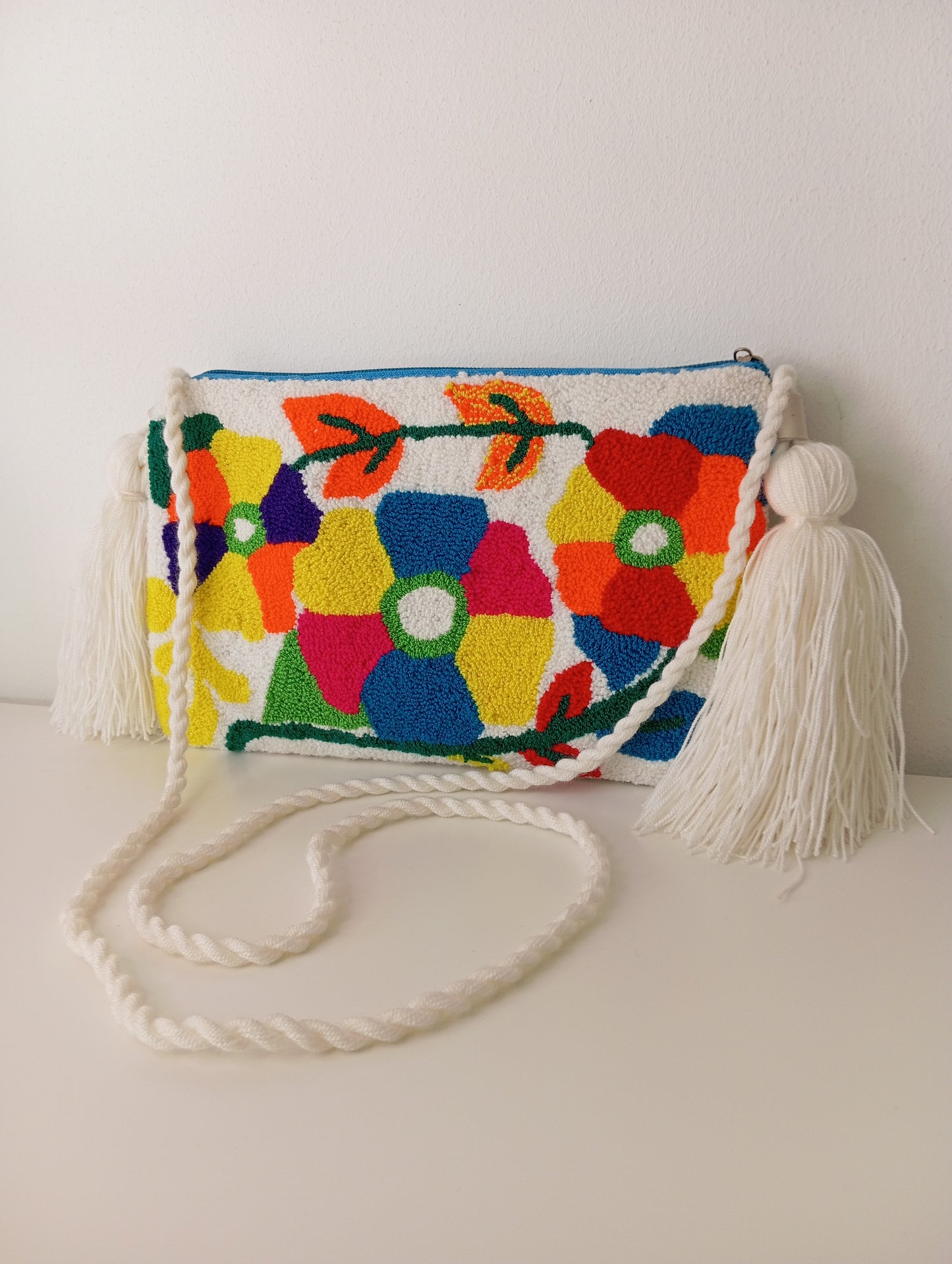 Wayuu Punchneedle shoulder bag - Fiori