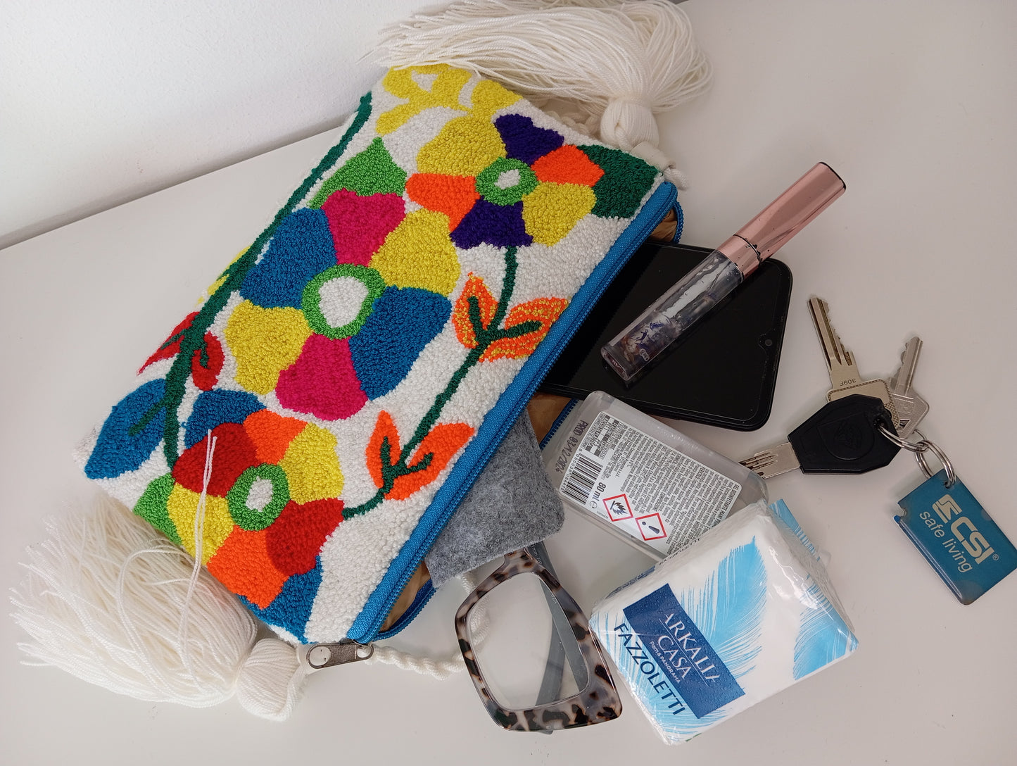 Wayuu Punchneedle shoulder bag - Fiori