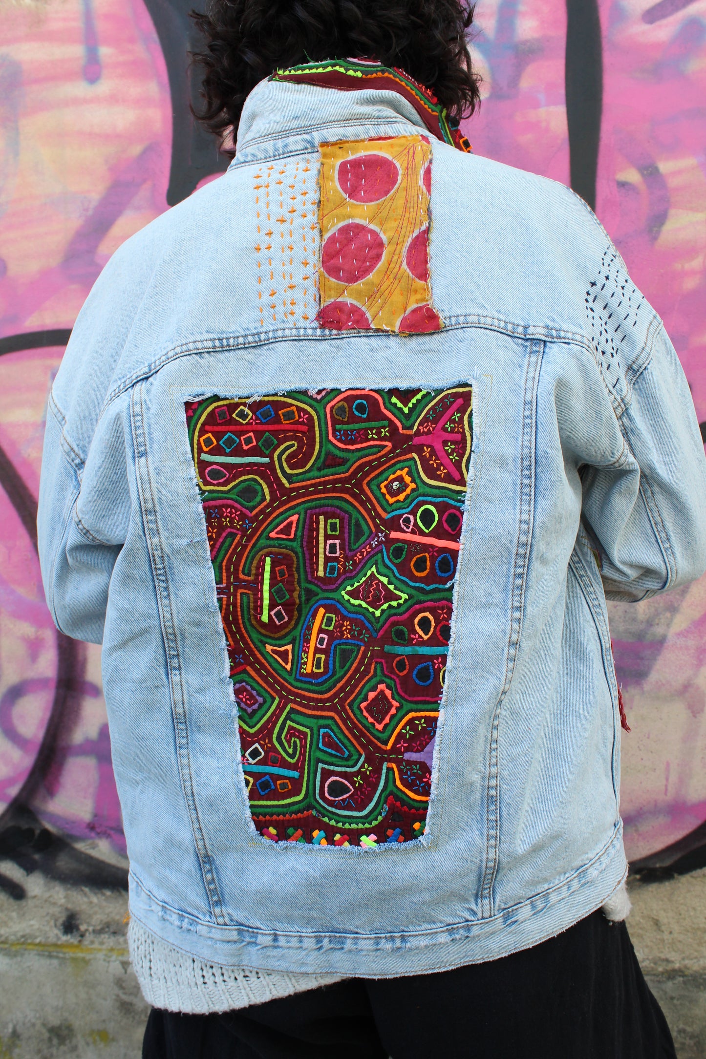 Upcycled Jeans Jacket - Mola Doll