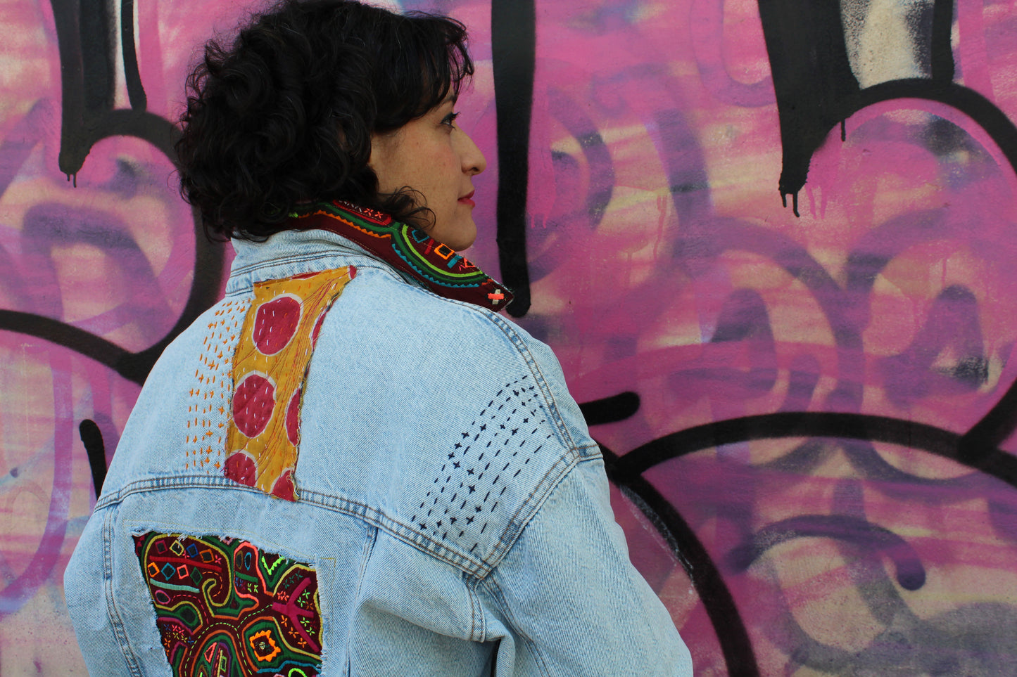 Upcycled Jeans Jacket - Mola Doll