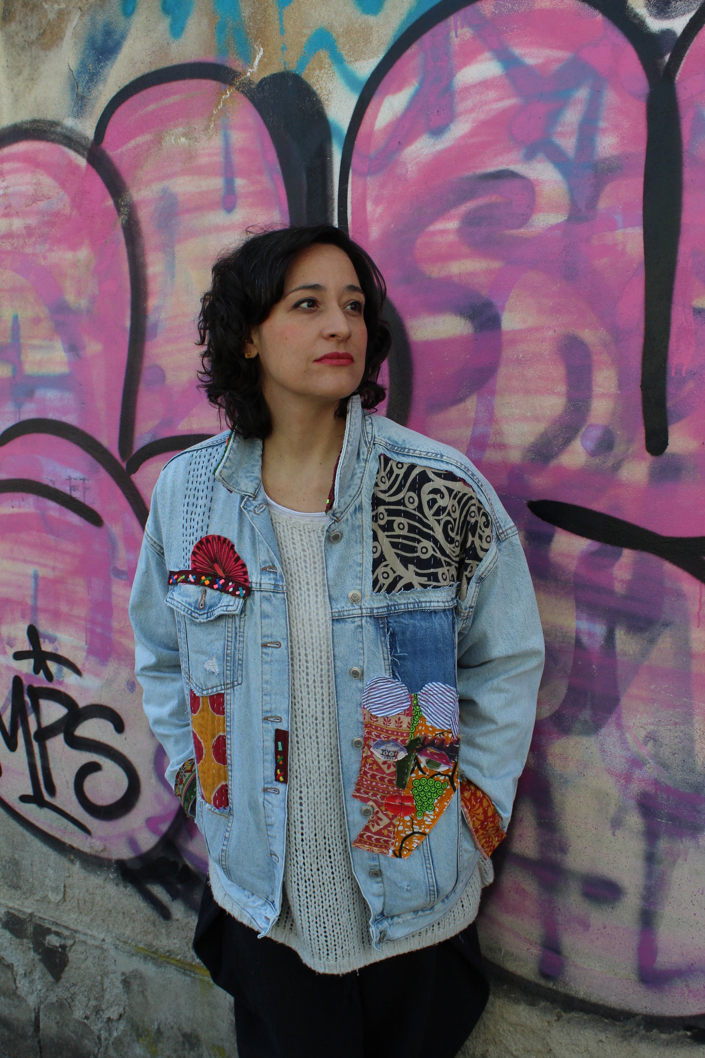 Upcycled Jeans Jacket - Mola Doll