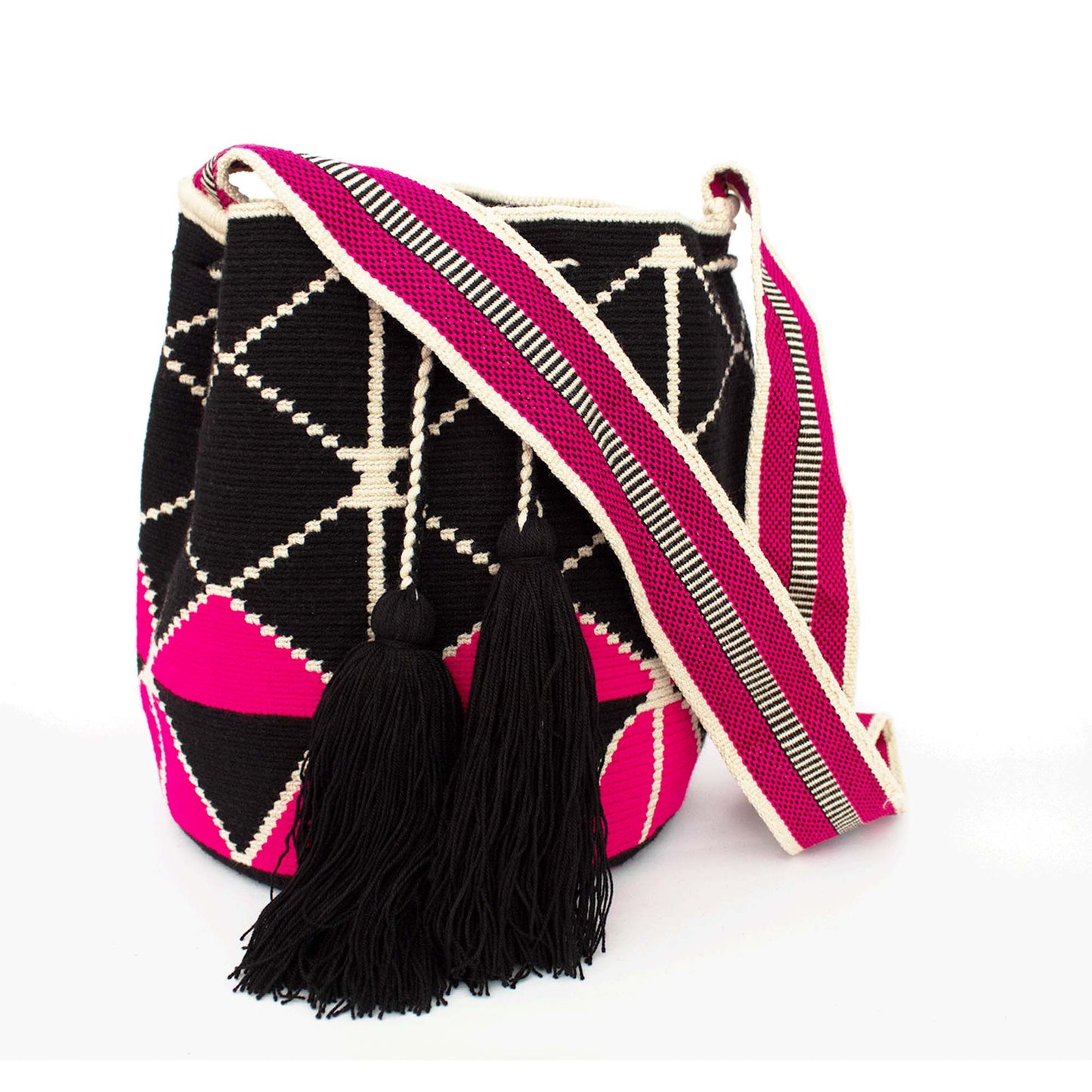 Mochila Wayuu fluo fucsia